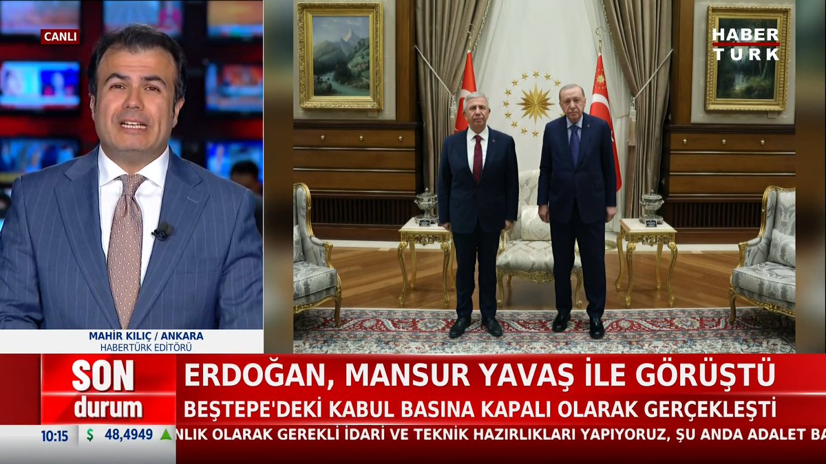 #SONDURUM - Cumhurbaşkanı Erdoğan, Mansur Yavaş ile görüştü.