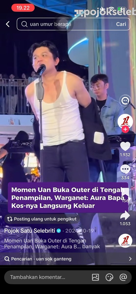 ga pernah suka ni orang apalagi pas adegan dia buka jaket pake kaos kutangan doang di panggung 😭 berasa ganteng banget gitu anjirrr 😭
