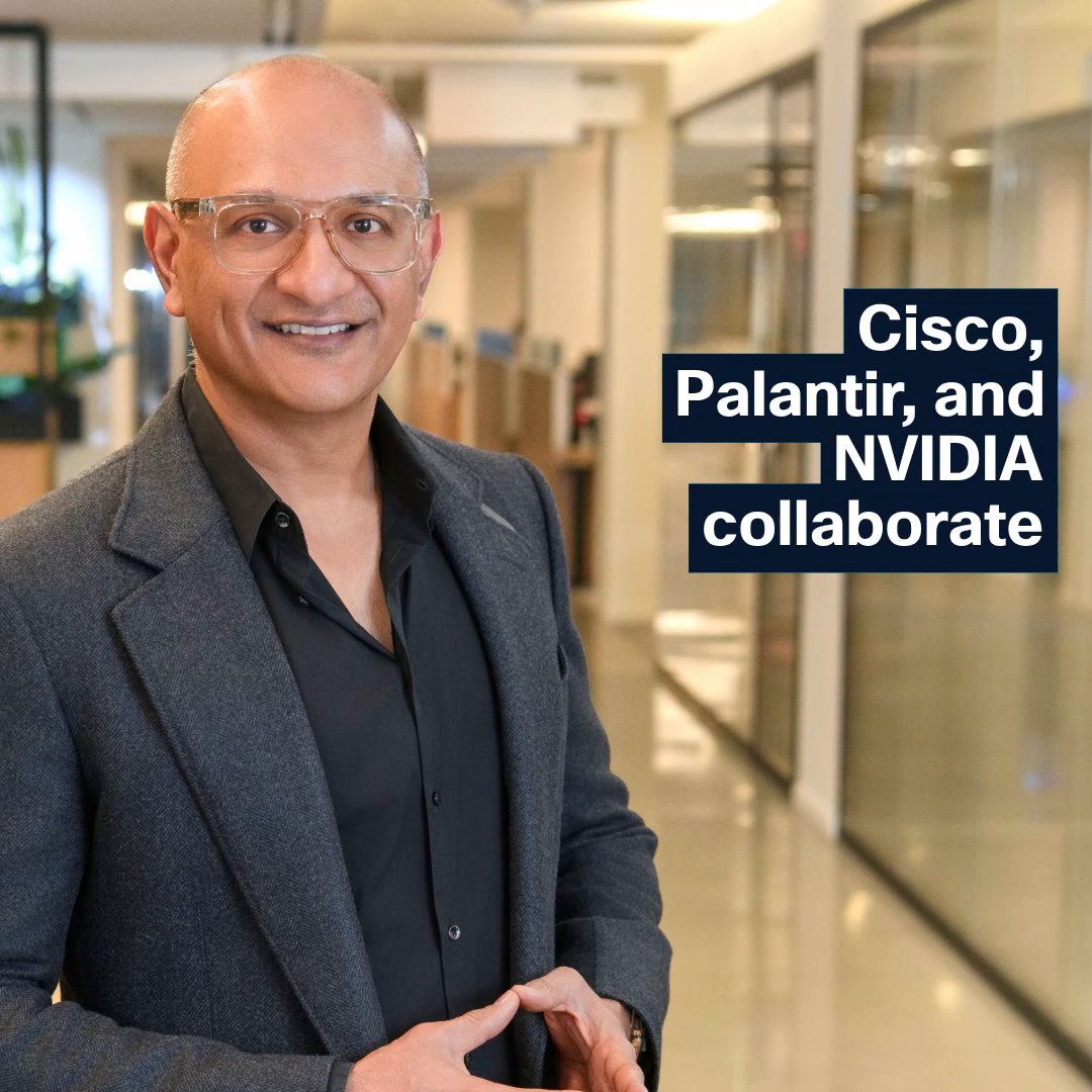 ANNOUNCING 📣: Cisco's Secure AI Factory with NVIDIA is the foundation for Palantir's Sovereign AI OS. Learn more from President and CPO Jeetu Patel ➡️ #iinnovation
