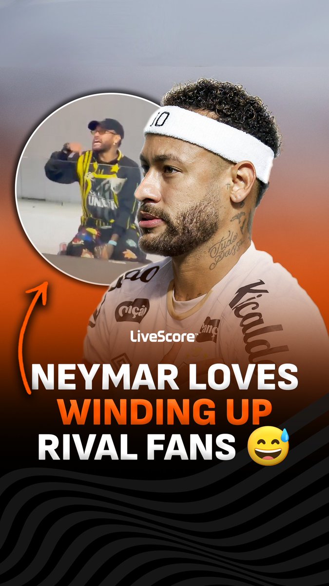 Neymar Jr wanted made sure to get a dig in on Santos’ opponents Atlético Mineiro 👀 He love a right wind-up 😆