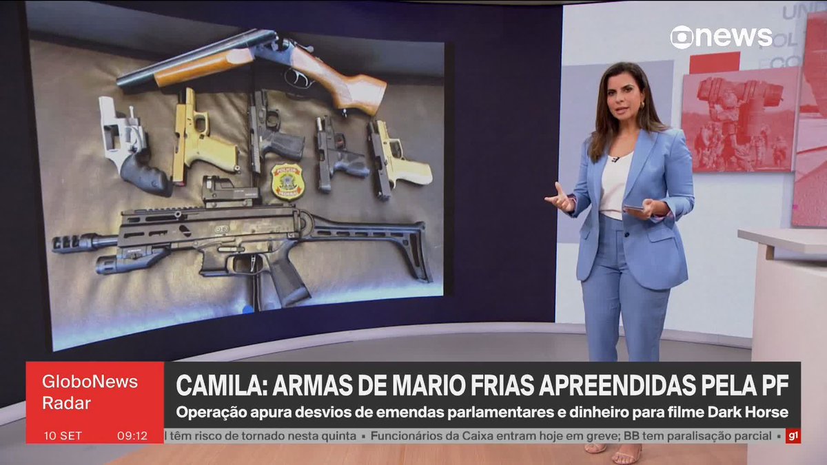 Além das buscas relacionadas a Mario Frias (PL-RJ), PF encontra 7 armas em endereços atribuídos ao deputado federal. ➡️ #GloboNewsRadar - de segunda a sexta, às 8h30, na #GloboNews. Assista na TV e no Globoplay