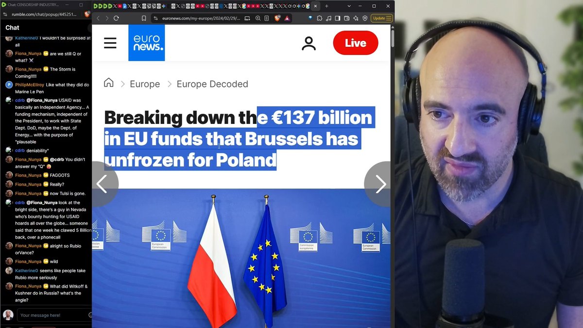 On last night's stream, I predicted with pinpoint clarity how The Blob would threaten an EU funding freeze to any AfD-run German state, rather than immediately have Germany seek an outright party ban while Trump/Vance is still in office. I wake up, Benzstradamus strikes again 🔮