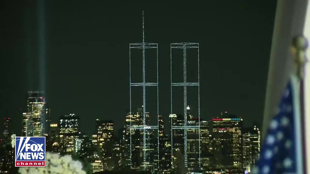 2,977 lights rose over New York Harbor in a stunning drone show, with one light for every life lost on Sept. 11. The powerful public art installation recreates the Twin Towers at full architectural scale, illuminating the skyline in a tribute to the victims, their families, and first responders.