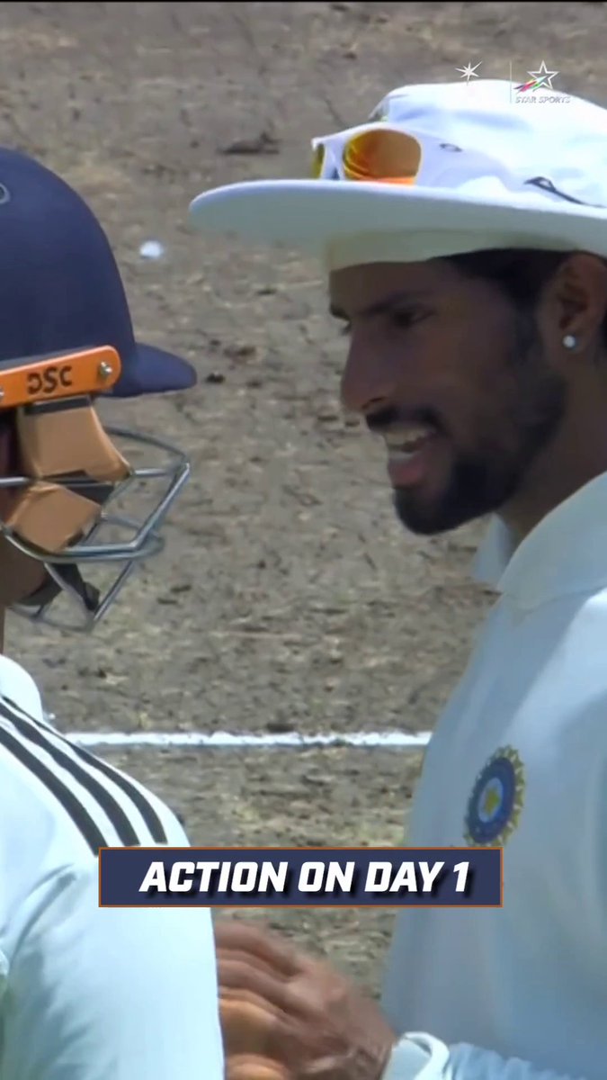 Pure drama in the #DuleepTrophy 2026 Final! 🍿 #TilakVarma had a word for #VaibhavSooryavanshi in the 1st innings... and the youngster served it right back while Tilak was batting! 🔥🗣️