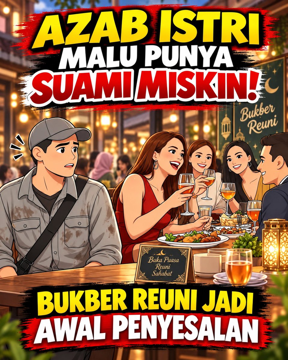 Cerita Hari ini - Azab istri malu punya suami miskin! Bukber Reuni jadi awal Penyesalan!😰