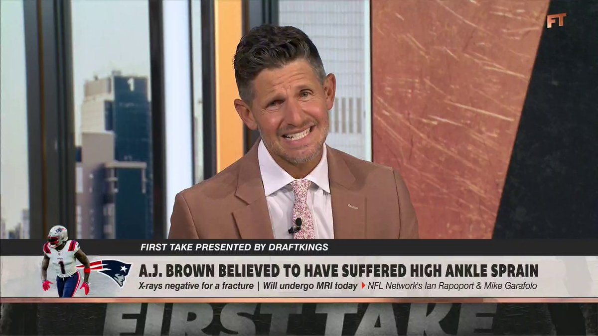"There's gonna be some significant loss there if he's going to be out [for] an extended period of time." Dan Orlovsky gives a quick reaction to A.J. Brown's high-ankle sprain ⬇️