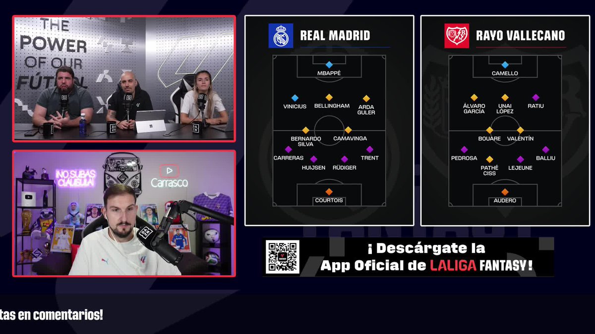 Alineaciones probables de #LALIGAFANTASY para el Real Madrid 🆚 Rayo Vallecano Carras espera la vuelta de Arda Güler y Bernardo Silva