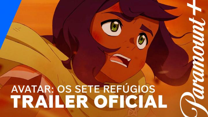 🚨 MAIS UM! Um novo trailer de #AvatarOsSeteRefúgios chegou (e dublado)! Sinopse: Depois de Korra, uma nova Avatar surge em uma era devastada. E agora ela e sua irmã gêmea precisam descobrir de onde vieram enquanto inimigos humanos e espirituais as caçam." Estreia 9 de outubro, exclusivamente no app da Paramount+ Brasil