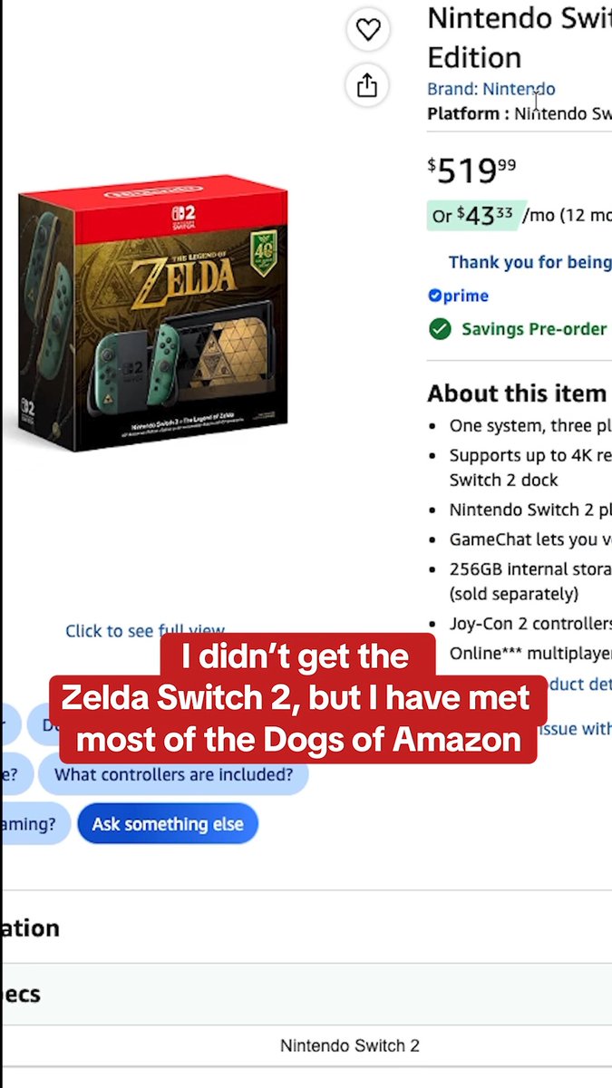 The Legend of Zelda 40th Anniversary Nintendo Switch 2 buying experience in a nutshell. (I actually was able to get one in my cart just through pure perseverance and grit, and a little bit of luck)