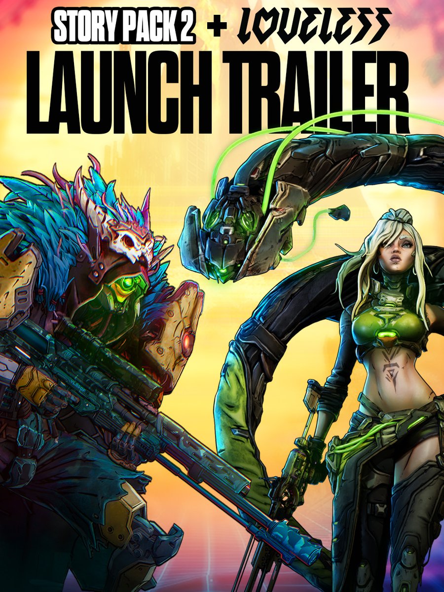 Available now for Borderlands 4! 💥All-new Vault Hunter, Loveless the Hacker 💥Bounty Pack 5: Amara and the Vile Shadows 💥Story Pack 2: FL4K and the Last Resort 💥Free 1.10 update with +10 levels &amp; Vault Hunter balance changes!