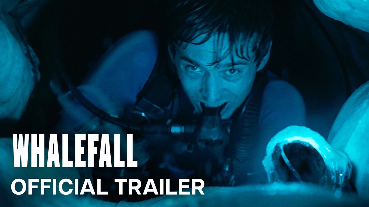 New trailer for Brian Duffield's ‘WHALEFALL’. The film follows a scuba diver who gets swallowed by a sperm whale and only has 60 minutes to escape. In theaters on October 16.