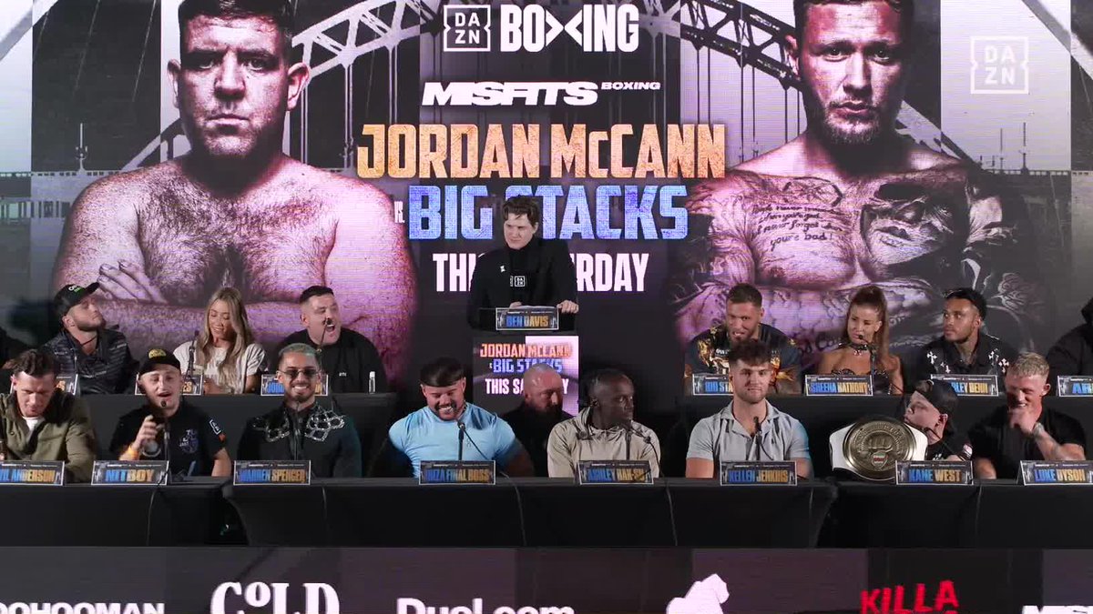 Nitboy & Kane West ready to go now! ๐ค๐ค๐ค 'Dwarf of the north' belt on show! ๐ #McCannBigStacks | Sept 12 | Live on DAZN โช๏ธ