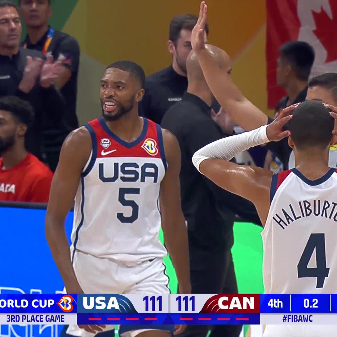 Three years later and we're STILL not sure how Mikal Bridges got this to drop 🫨 #FIBAWC