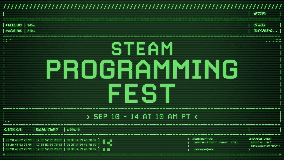 Do you have a strong opinion on tabs versus spaces? If yes, Steam Programming Fest might be for you - from now until September 14, check out all sorts of games that have you building for loops, cursing at syntax, and solving all sorts of logic puzzles.