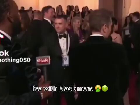 She also racist look how she shamelessly ignored the black host