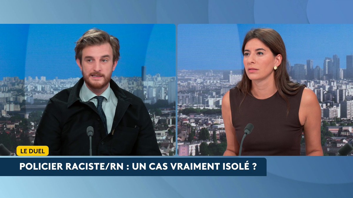 🔴 🗣️ "Brebis galeuses" : "Nous avons 150 000 adhérents. Vous ne savez pas les propos des uns ou des autres", argue Andréa Kotarac, porte-parole du RN. "Quand il y a trop de hasard, ça devient une habitude", répond Rachel-Flore Pardo, porte-parole de Gabriel Attal. #LeDuel #canal16