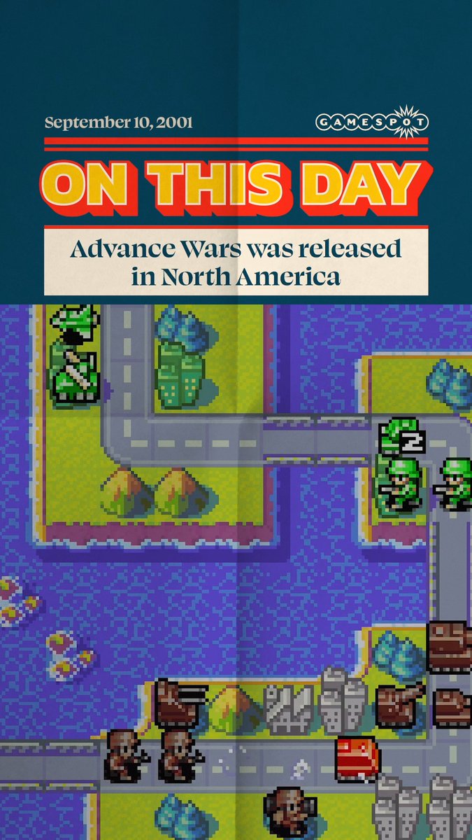 Turn-based strategy classic Advance Wars was released in North America on the Game Boy Advance, 25 years ago today 🧠