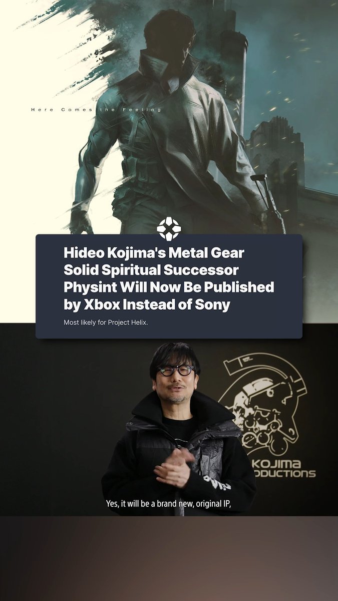 Kojima says goodbye to Sony