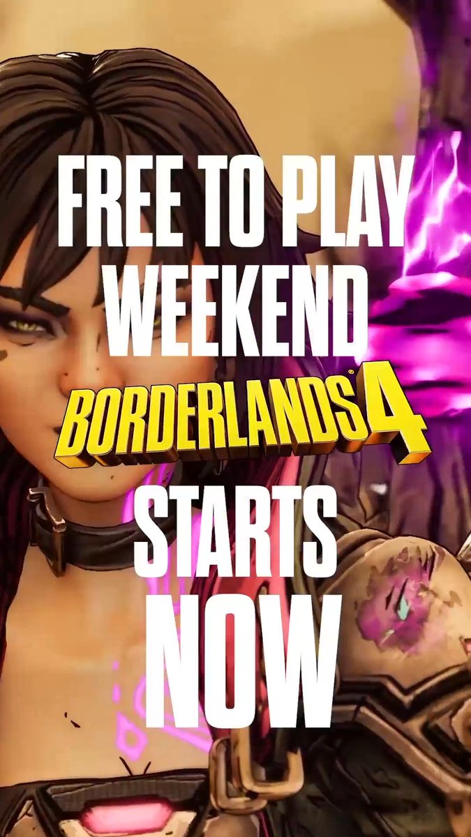 Now's the time to team up with new and veteran Vault Hunters alike for a badass blitz of looter shooter action during the Borderlands 4 Free Play Weekend, live now on Steam, XBOX, and PlayStation platforms! Learn more ➡️