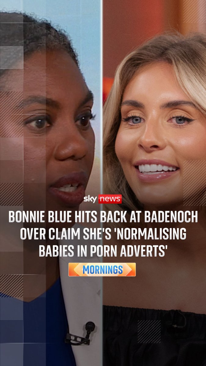 Tory leader Kemi Badenoch was speaking to Sophy Ridge in response to a video by the controversial adult content creator Bonnie Blue. Blue has since responded, saying 'my baby is loved, protected, and incredibly well cared for'. Latest: