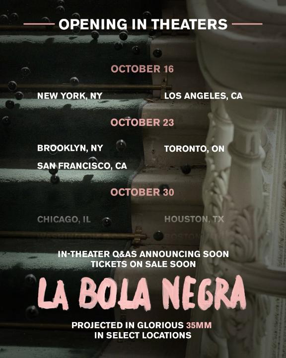 Experience LA BOLA NEGRA on the big screen starting October 16. Featuring 35mm screenings and in-theater Q&As at select locations. Tickets on sale soon. A bold tapestry spanning nearly a century of Spanish history, La Bola Negra tells the story of three generations of men whose lives are intimately connected through desire, pain, and love in this celebrated film from Cannes-winning directors Javier Calvo and Javier Ambrossi.
