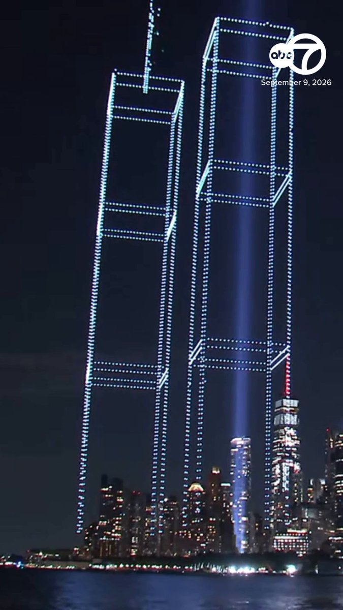 For a brief moment Wednesday night, an outline of the World Trade Center Twin Towers graced the Manhattan skyline again. The powerful drone tribute came on the eve of the 25th anniversary of the 9/11 attacks. 2,977 drones were used in the performance, one representing each victim killed in the attacks. More on the tribute here: