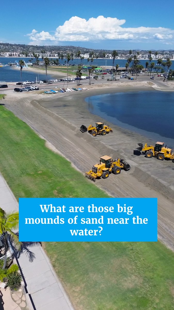 With a strong El Niño in the forecast this fall and winter, the City's beach mechanized team is installing sand berms on City beaches and the Mission Bay shoreline: