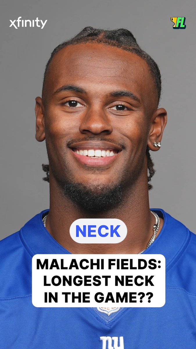Does the length of Malachi Fields neck make him the potential GOAT? 🤣 (presented by Xfinity)