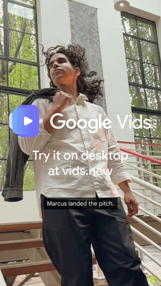 Don’t just send static pitch decks - bring them to life with Google Vids! 💡 Our new AI video app turns your Google Slides into video pitches with voiceovers ✨ Try it on desktop at