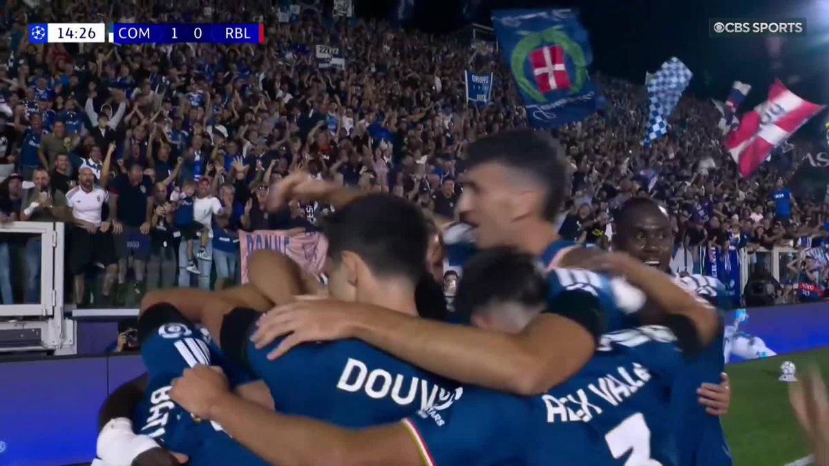 DREAM START FOR COMO ‼️ Martin Baturina scores Como's first-ever European goal on their #UCL debut 😤