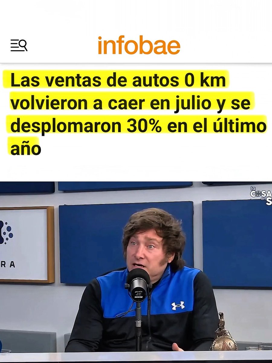 “Vas a poder comprarte un auto de taquito y lo cambiás cada dos por tres.” Eso prometió Milei en campaña. La realidad es otra: las ventas de 0 km se desplomaron 30% en un año. El auto de taquito era para él, su hermana y Adorni.