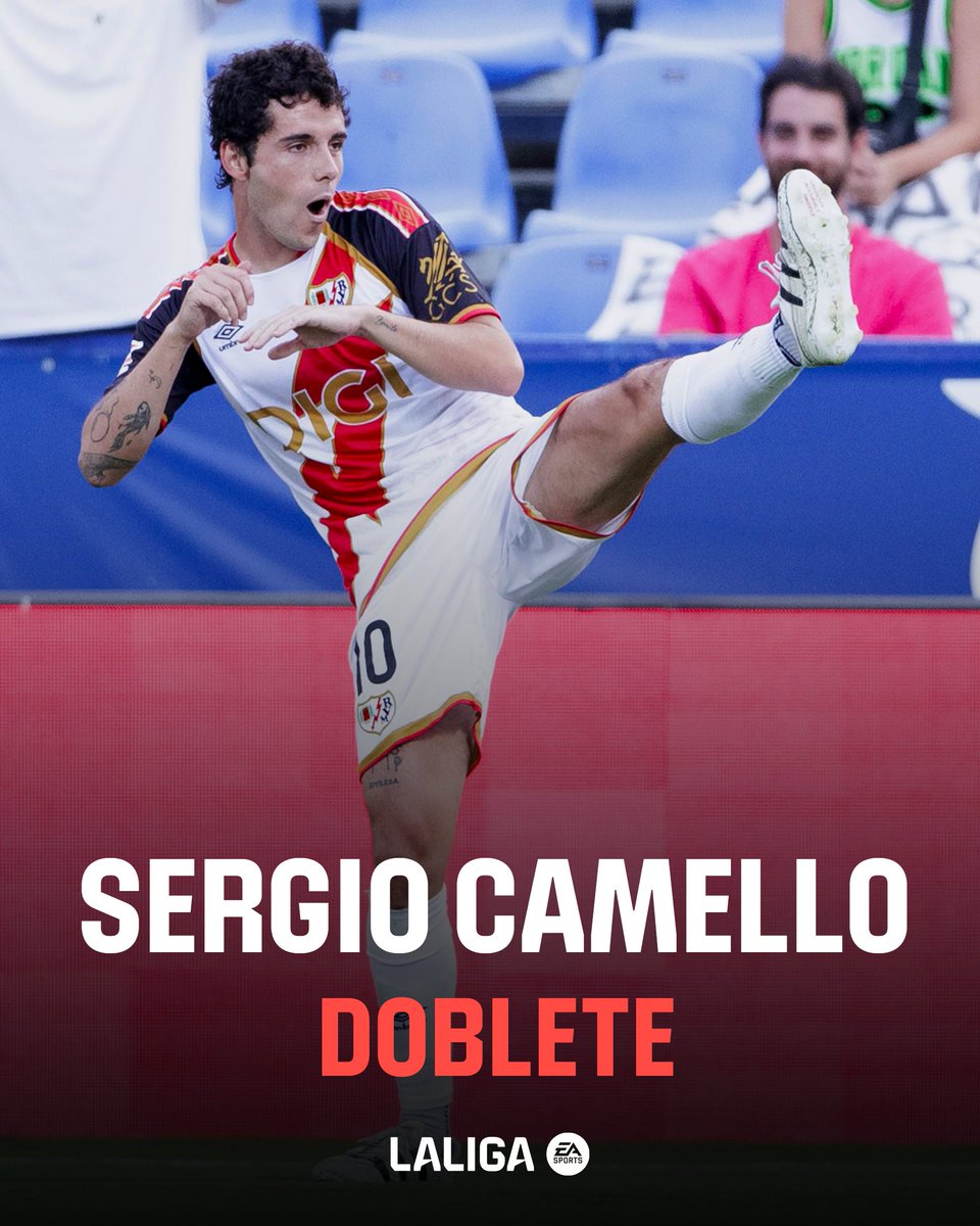 Un inicio de temporada 𝗜𝗠𝗣𝗔𝗥𝗔𝗕𝗟𝗘. Sergio camello 9 x Rayo Vallecano. ❤️ LALIGAHighlights