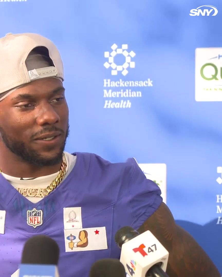"I'll let God tell me" Malik Nabers was asked when he'll know the answer to whether or not he can play on Sunday:
