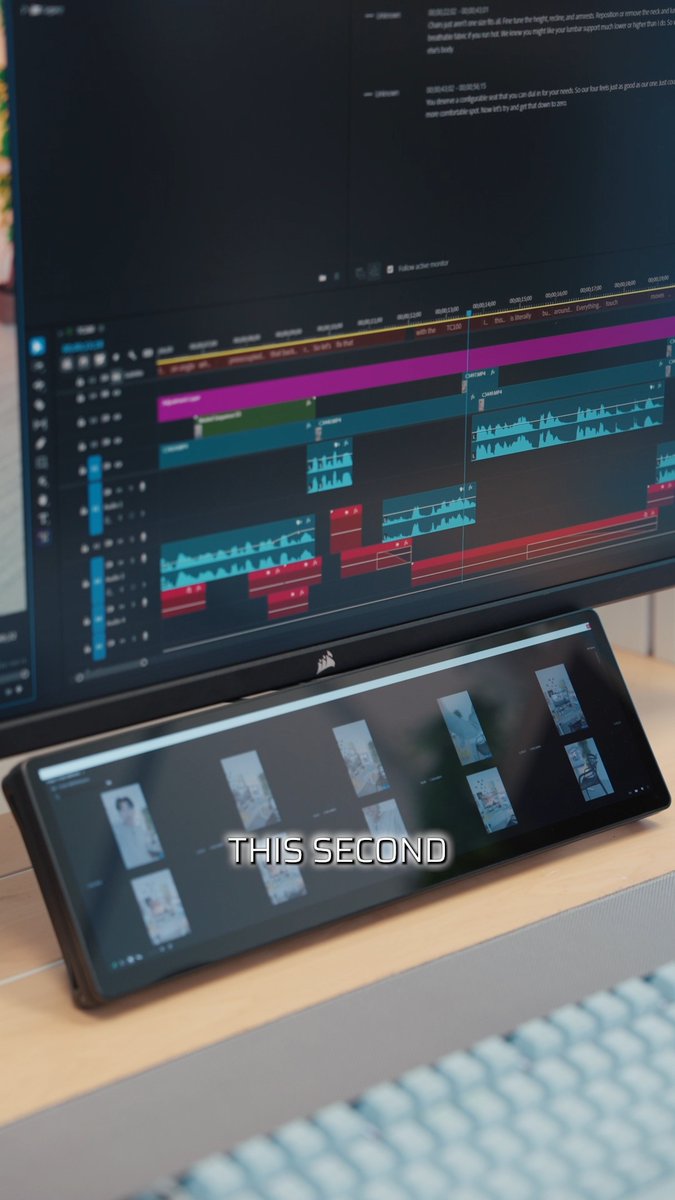 Exhausted of the clutter that is multiple timelines, overlapping videos, bogged down screens, and limited cropping space? 🥴 The XENEON EDGE makes an exceptional companion for your video editing needs! 📽️ [XENEON EDGE]