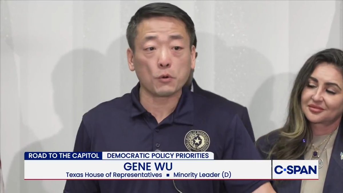 Texas House Minority Leader Gene Wu (D) talks about redistricting and affordability and encourages people to vote not just for Democrats but against Republicans: "People of this state are tired. They're tired of them lying, cheating and stealing."