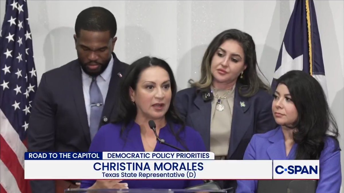 House Democratic campaign chair Christina Morales (D-TX) says moderate Republicans do not exist anymore: "Every single one of them voted for rigged maps. Every single one of them has voted against women's rights."