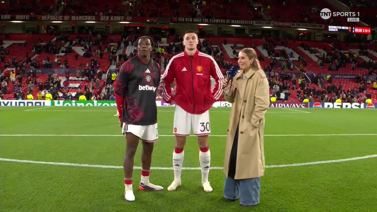 Benjamin ล eลกko and Patrick Dorgu share their thoughts after Manchester Unitedโs successful return to Champions League football โ
๐๏ธ Olivia Buzaglo | ๐บ Watch live on TNT Sports & HBO Max