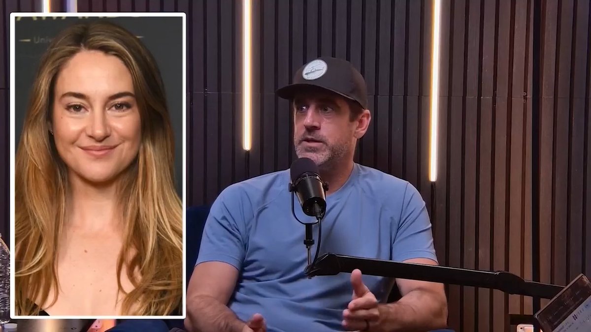 Aaron Rodgers claims Shailene Woodley had to "go f*** this guy" days after engagement. 🎥: Not Just Football With Cam Heyward