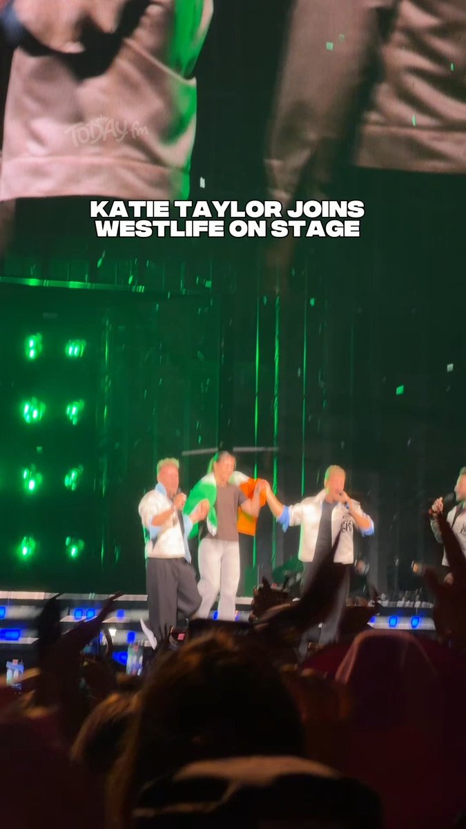 From the ring to the stageโฆ Katie Taylor joins Westlife for night one! ๐ฎ๐ชโจ