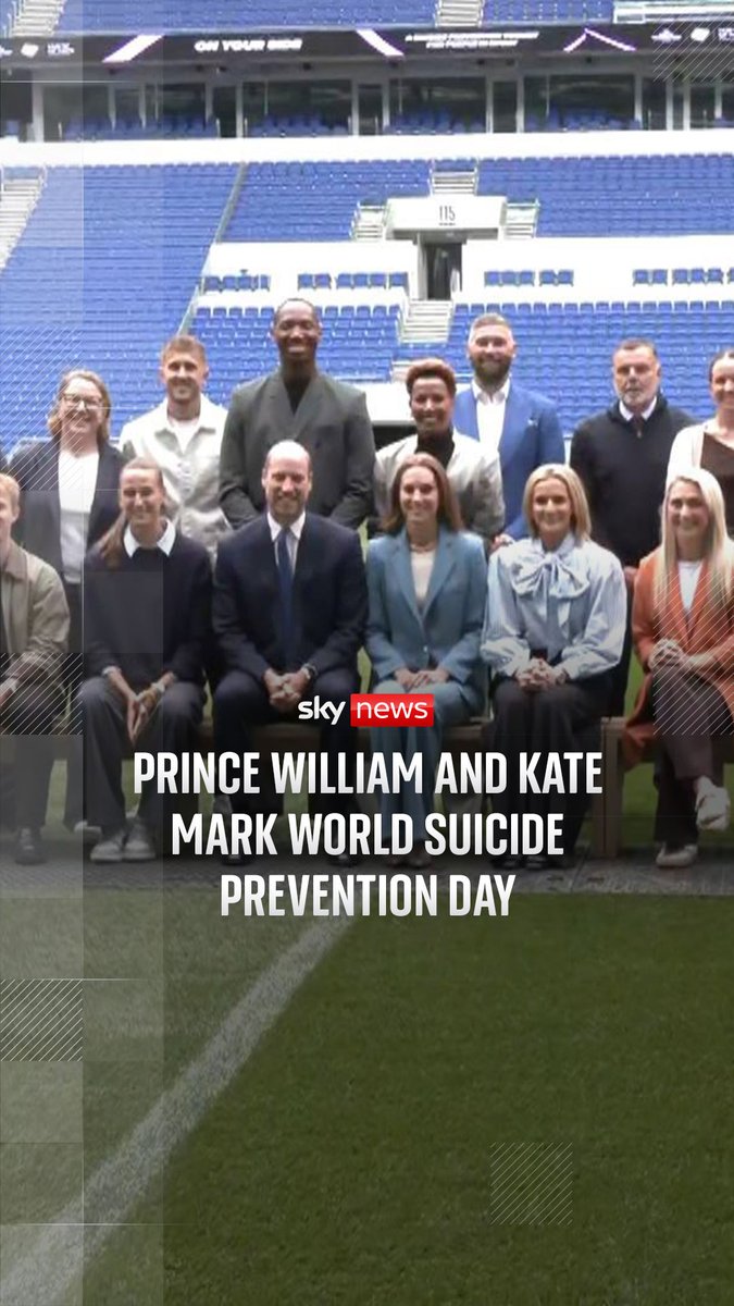 The Prince and Princess of Wales have attended an event at Everton Football Club's stadium on World Suicide Prevention Day. The royal couple are supporting a 'suicide prevention toolkit' which sets out guidelines on how to talk about suicide. Latest: