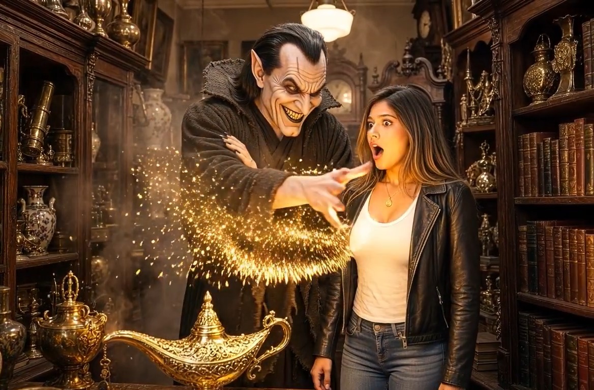 She wished for hot sex. The Djinn gave her the hottest kind imaginable. 🔥😈 Then two students wished for sex that was hellishly good… He was happy to help. Videos Gallery: #EroticHorror #Djinn #DarkFantasy
