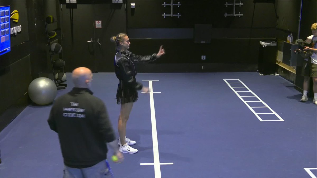 Final preparations for Aryna Sabalenka ⏳