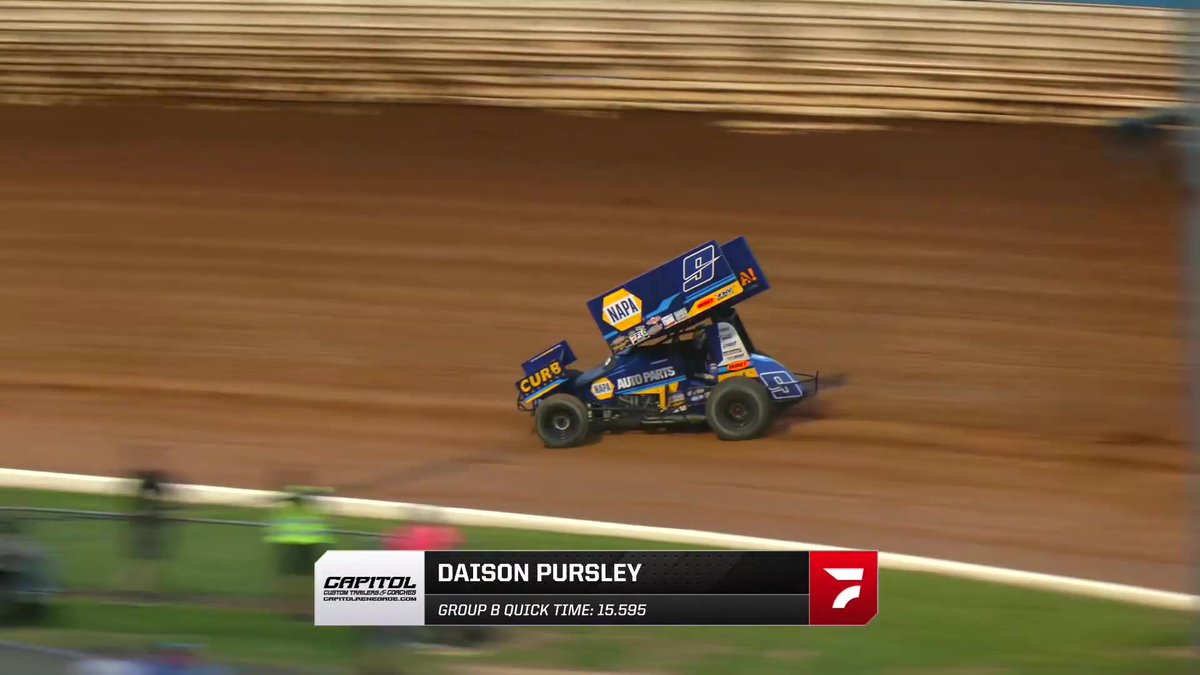 Last year’s Rayce Rudeen Foundation Rookie of the Year lays down a career-best Qualifying effort at Port Royal Speedway #SpeedPalace! Daison Pursley earned the Flight 🅱️ Capitol Custom Trailers & Coaches QuickTime in his @KKRDirt, NAPA Racing #9 tonight.