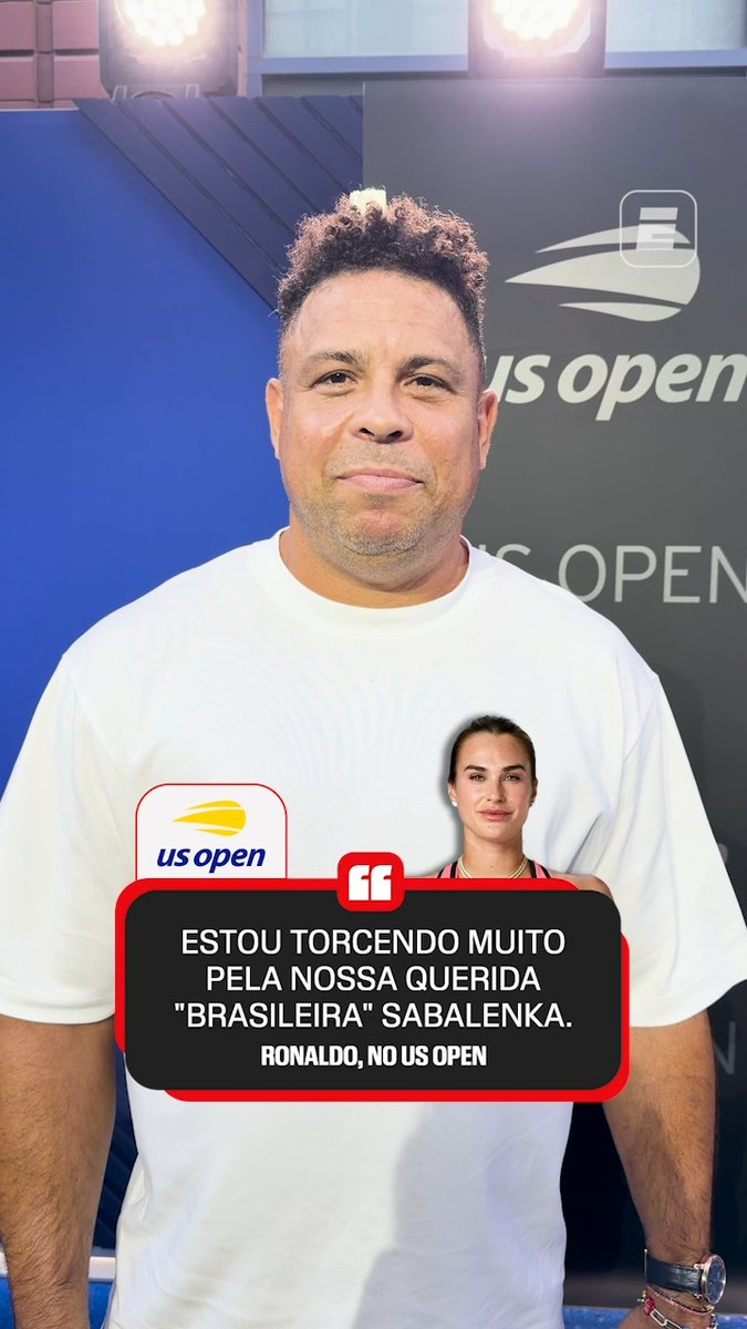 Ronaldo está na torcida por Aryna Sabalenka! Assista aos jogos AO VIVO do US Open pela ESPN no Plano Premium do #DisneyPlus! #USOpenNaESPN #usopen
