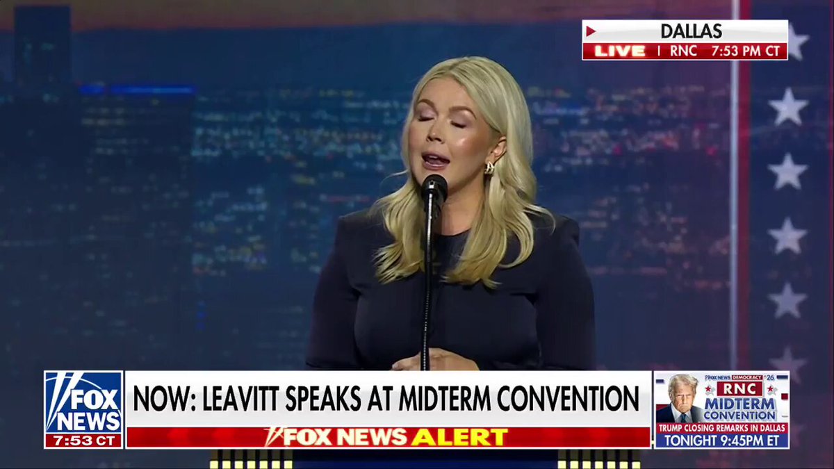 Karoline Leavitt honors Charlie Kirk as she delivers a message about faith, family, and taking action at the ballot box. "I know I'm not alone in saying I pray over my children's cribs every night." "As mothers, as parents, as Americans, we are called to pair our prayer with action. Nobody did this better than our dear friend Charlie Kirk." Her message to voters: "On November the 3rd, pair your prayer with action and get out and vote."