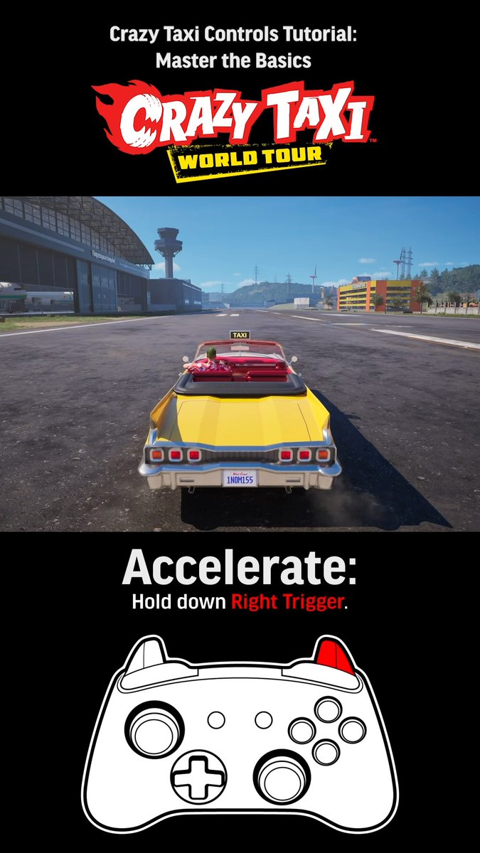 Hey hey hey! Before hopping in the Closed Network Test, it's best to dust off those driving hands before getting behind the wheel. Here's a quick guide to the basic controls in Crazy Taxi: World Tour! 🚕💨 As a reminder, the test begins September 11 at 5:00 PM PT and runs through September 13 at 5:00 PM PT. We'll see you on the streets!