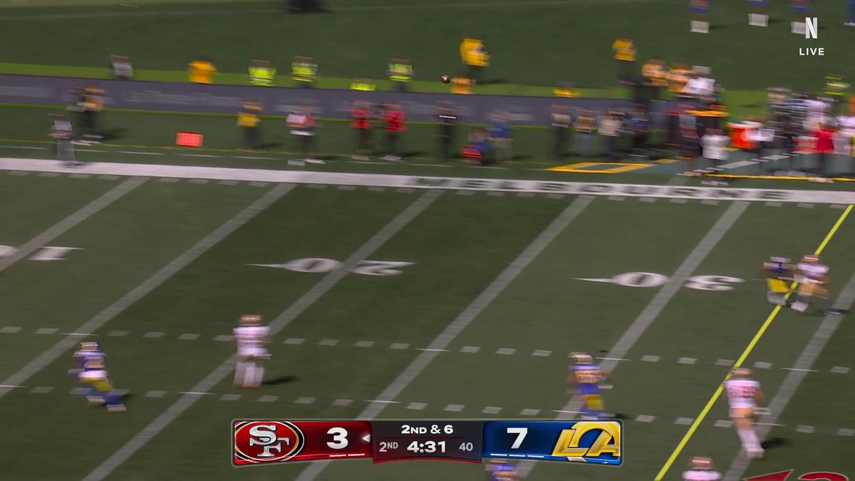 DEMARCUS ROBINSON WITH A HUGE TD AGAINST HIS FORMER TEAM. 49ers vs. Rams is LIVE on Netflix!
