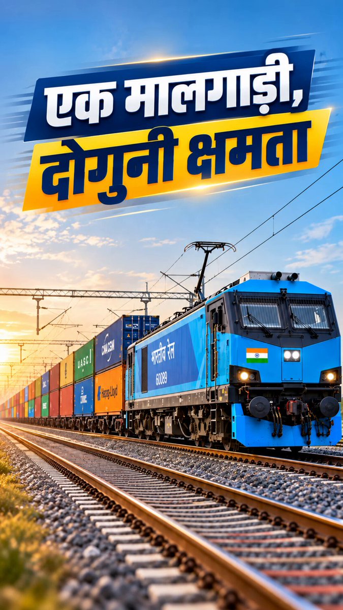 🚆 एक ट्रेन = 250+ ट्रकों का काम! 😮‍💨🔥 #DoubleStackContainer #DFC
