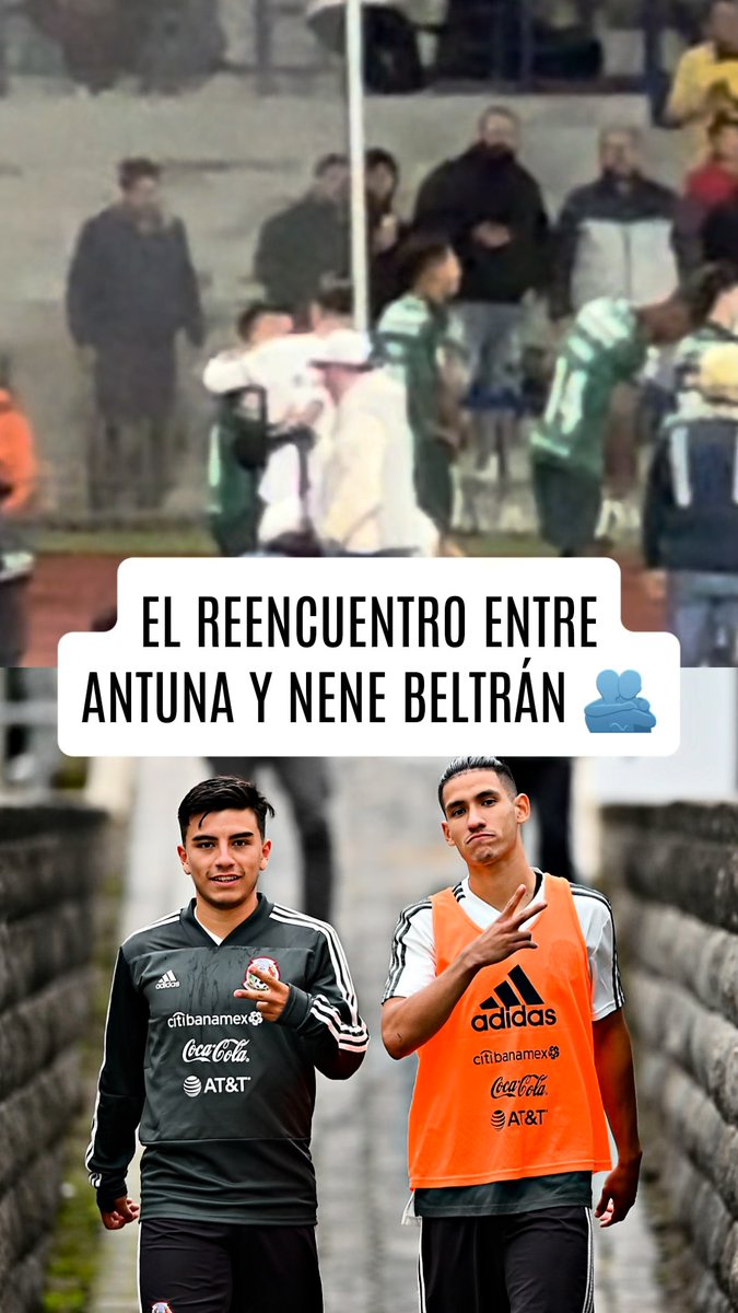 ¡LO BUENOS AMIGOS NO SE OLVIDAN! 🥹 🤩 Con este gran abrazo se saludaron Uriel Antuna y Fernando Beltrán. Coincidieron en Chivas y Selección Mexicana. 😎