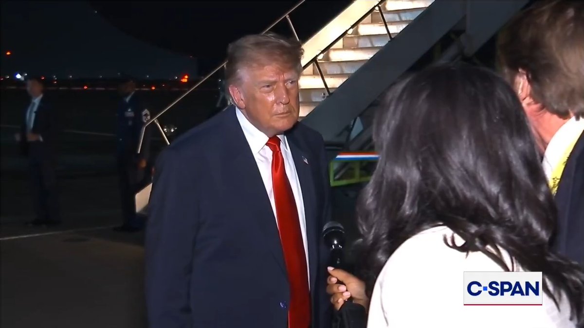 President Trump speaks to reporters following GOP Midterm Convention.